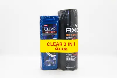 Axe Dark Temp. Spray 150 Ml +Clear Sh 90 ML Off