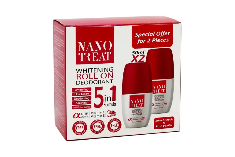 Nano Treat Rose +Peach  Roll On 60 Ml (1+1) Off