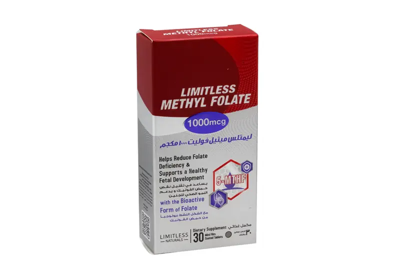 Limitless Methyl Folate 1000 Mcg 30 Tab
