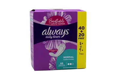 Always Dailyliners Normal 40+20 Pads Off