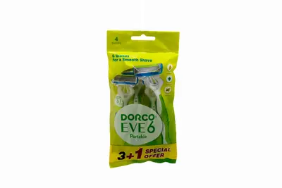 Dorco Eve 6 Por Blades 3+1 Razors