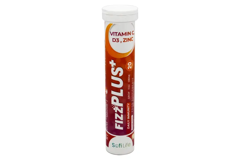 Sofi Life Fizz Plus Vit C , D3 , Zinc 20 Eff Tab