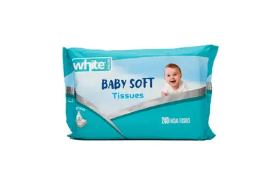 White Baby Soft 240 Lotion Facial  Tissues