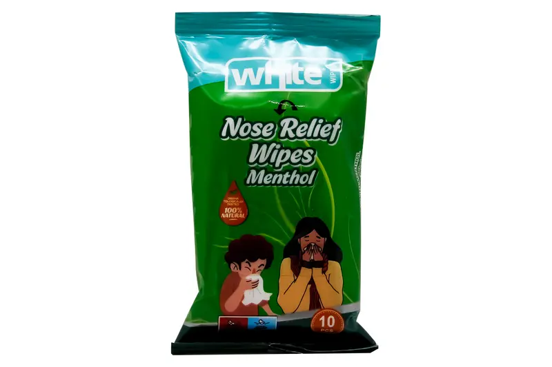 White Nose Relief Menthol 10 Pcs Wipes