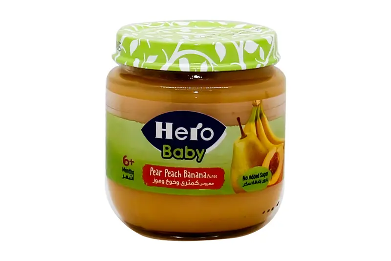 Hero Baby Pear & Peach & Banana Jar 125 Gm