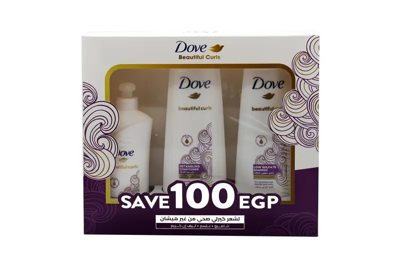 Dove Beautiful Curls Sh.+Con.350Ml+Cream 300M Off