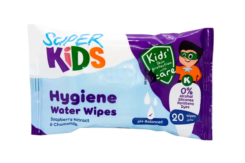 Super Kids 20 Water Wipes
