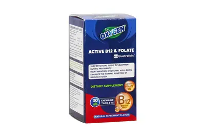 Dr Oxygen Active B12 & Folate 30 Tab