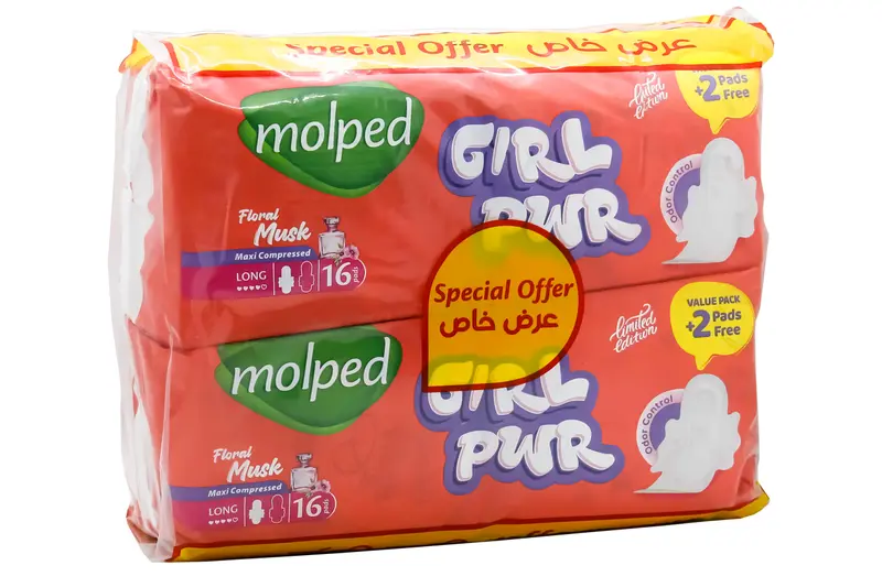 Molped Girl Pwr Floral Musk Long 16x2 Pads  Off